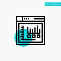 Browser Internet Web Static turquoise highlight circle point Vector icon