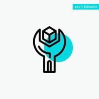 Config Develop Product Sdk Service turquoise highlight circle point Vector icon