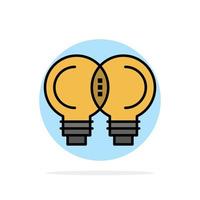 Idea Innovation Mechanic Thinking Abstract Circle Background Flat color Icon vector