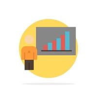 Graph Business Chart Efforts Success Abstract Circle Background Flat color Icon vector