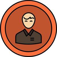 avatar negocio humano hombre persona perfil usuario color plano icono vector icono banner plantilla