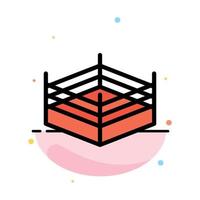 Boxing Ring Wrestling Abstract Flat Color Icon Template vector