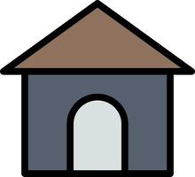 Building Hose House Shop  Flat Color Icon Vector icon banner Template