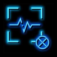 Cancel Action Voice Control neon glow icon illustration vector