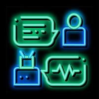 Connection Function Device Voice Control neon glow icon illustration vector