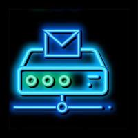 Messaging Digital Technology neon glow icon illustration vector