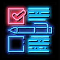 Voting Selection neon glow icon illustration vector