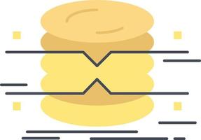 database data architecture infographics monitoring Flat Color Icon Vector