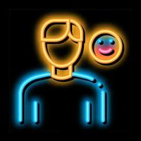 Positive Mood Human Talent neon glow icon illustration vector
