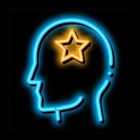 Man Star Human Talent neon glow icon illustration vector