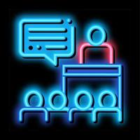 Candidate Speech neon glow icon illustration vector