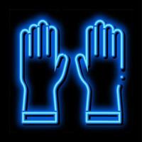 Protective Gloves neon glow icon illustration vector