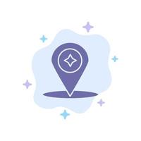 Map Compass Navigation Location Blue Icon on Abstract Cloud Background vector