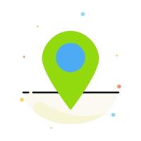 Location Map Marker Pin Abstract Flat Color Icon Template vector