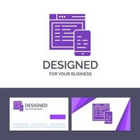 Creative Business Card and Logo template Responsive Design Website Mobile Vector Illustration