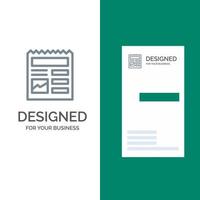 documento básico ui imagen gris diseño de logotipo y plantilla de tarjeta de visita vector