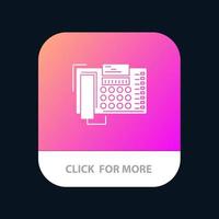 teléfono negocio oficina llamada contacto aplicación móvil botón android e ios versión de glifo vector