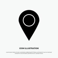 Location Marker Pin solid Glyph Icon vector