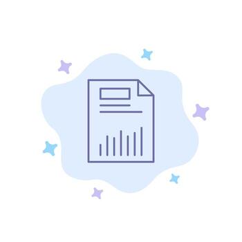 Document Business Chart Finance Graph Paper Statistics Blue Icon on Abstract Cloud Background vector