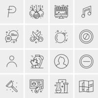 16 Universal Business Icons Vector Creative Icon Illustration to use in web and Mobile Related project