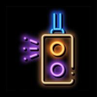 ilustración de icono de brillo de neón metalúrgico de señal de luz de color vector