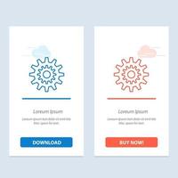 Settings Cog Gear Production System Wheel Work  Blue and Red Download and Buy Now web Widget Card Template vector