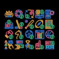 Betting And Gambling neon glow icon illustration vector