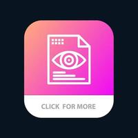 File Text Eye Computing Mobile App Button Android and IOS Line Version vector