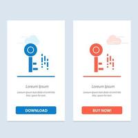 Internet Security Key  Blue and Red Download and Buy Now web Widget Card Template vector