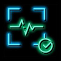 Confirmation of Action Voice Control neon glow icon illustration vector