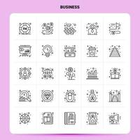 OutLine 25 Business Icon set Vector Line Style Design Black Icons Set Linear pictogram pack Web and Mobile Business ideas design Vector Illustration