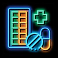 Pharmacy Biohacking neon glow icon illustration vector