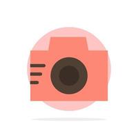 Camera Image Photo Picture Abstract Circle Background Flat color Icon vector