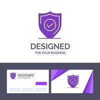 Creative Business Card and Logo template Confirm Protection Security Secure Vector Illustration