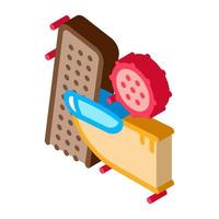 nail file with infection isometric icon vector illustration