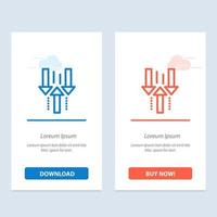 Arrow Down Up Upload Download  Blue and Red Download and Buy Now web Widget Card Template vector