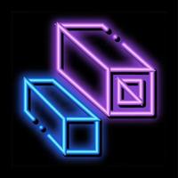 Square Tubes Metallurgical neon glow icon illustration vector