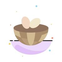 Eggs Easter Egg Spring Abstract Flat Color Icon Template vector