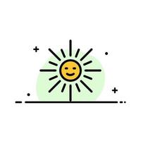 Brightness Light Sun Spring  Business Flat Line Filled Icon Vector Banner Template