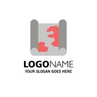 Location Map Pin Point Business Logo Template Flat Color vector