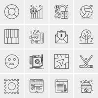 16 Universal Business Icons Vector Creative Icon Illustration to use in web and Mobile Related project