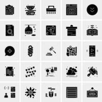 25 iconos de negocios universales vector ilustración de icono creativo para usar en proyectos relacionados con la web y dispositivos móviles