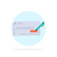 Check Bank Bank Check Business Finance Money Abstract Circle Background Flat color Icon vector