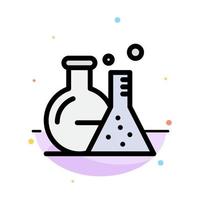 Tube Flask Lab Science Abstract Flat Color Icon Template vector