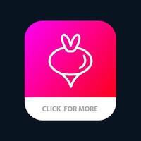 Food Turnip Vegetable Spring Mobile App Button Android and IOS Line Version vector