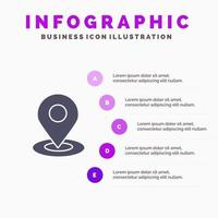 Location Map Pin Hotel Infographics Presentation Template 5 Steps Presentation vector