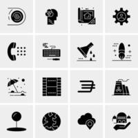 16 iconos de negocios universales vector ilustración de icono creativo para usar en proyectos relacionados con la web y dispositivos móviles