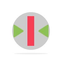 Play Pause Back Media Abstract Circle Background Flat color Icon vector