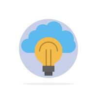 Idea Light Bulb Focus Success Abstract Circle Background Flat color Icon vector