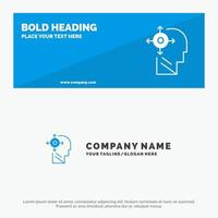 Mind Transform Yourself Head SOlid Icon Website Banner and Business Logo Template vector